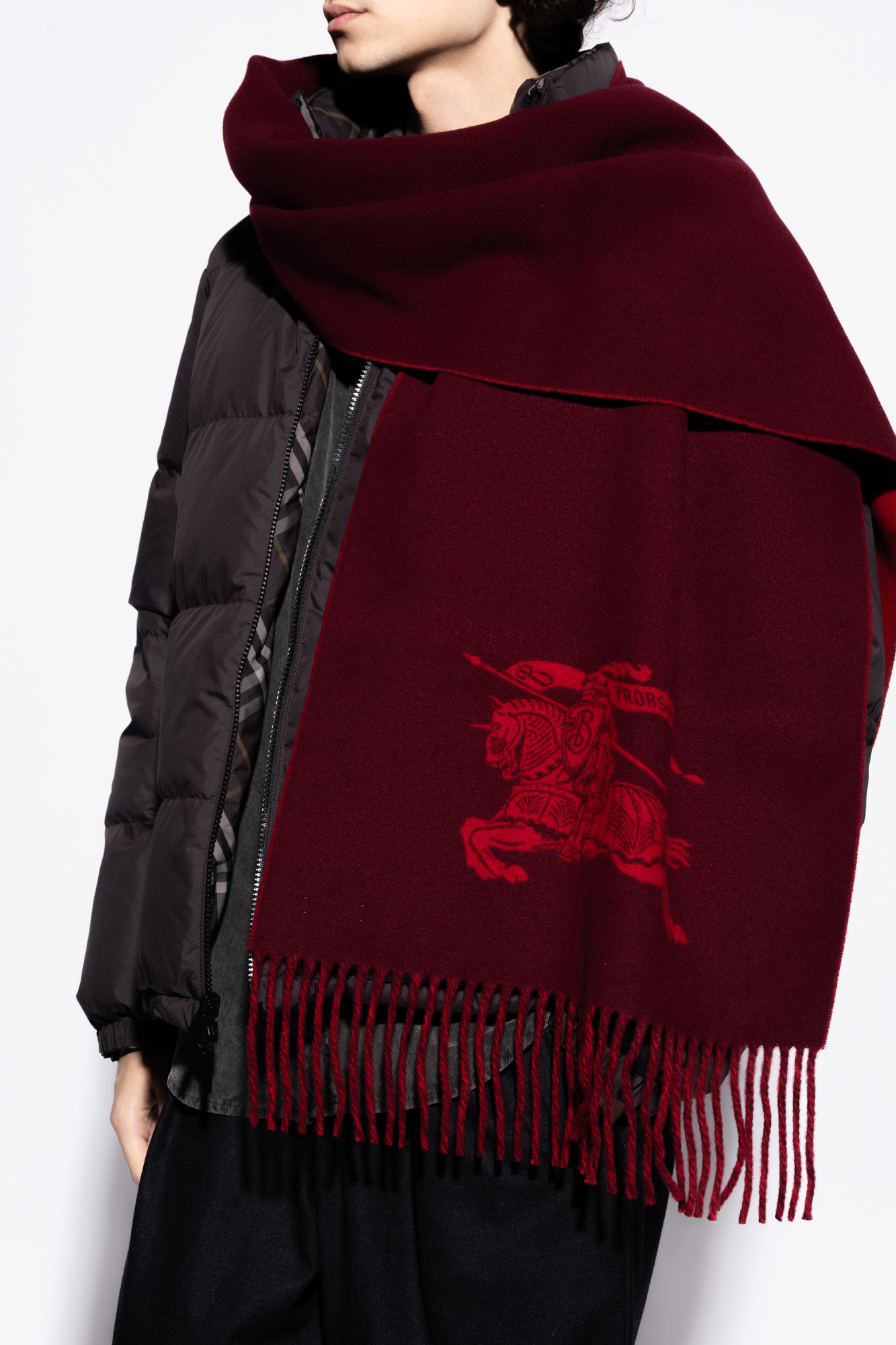 Burberry Cashmere scarf with fringes | Men's | Vitkac